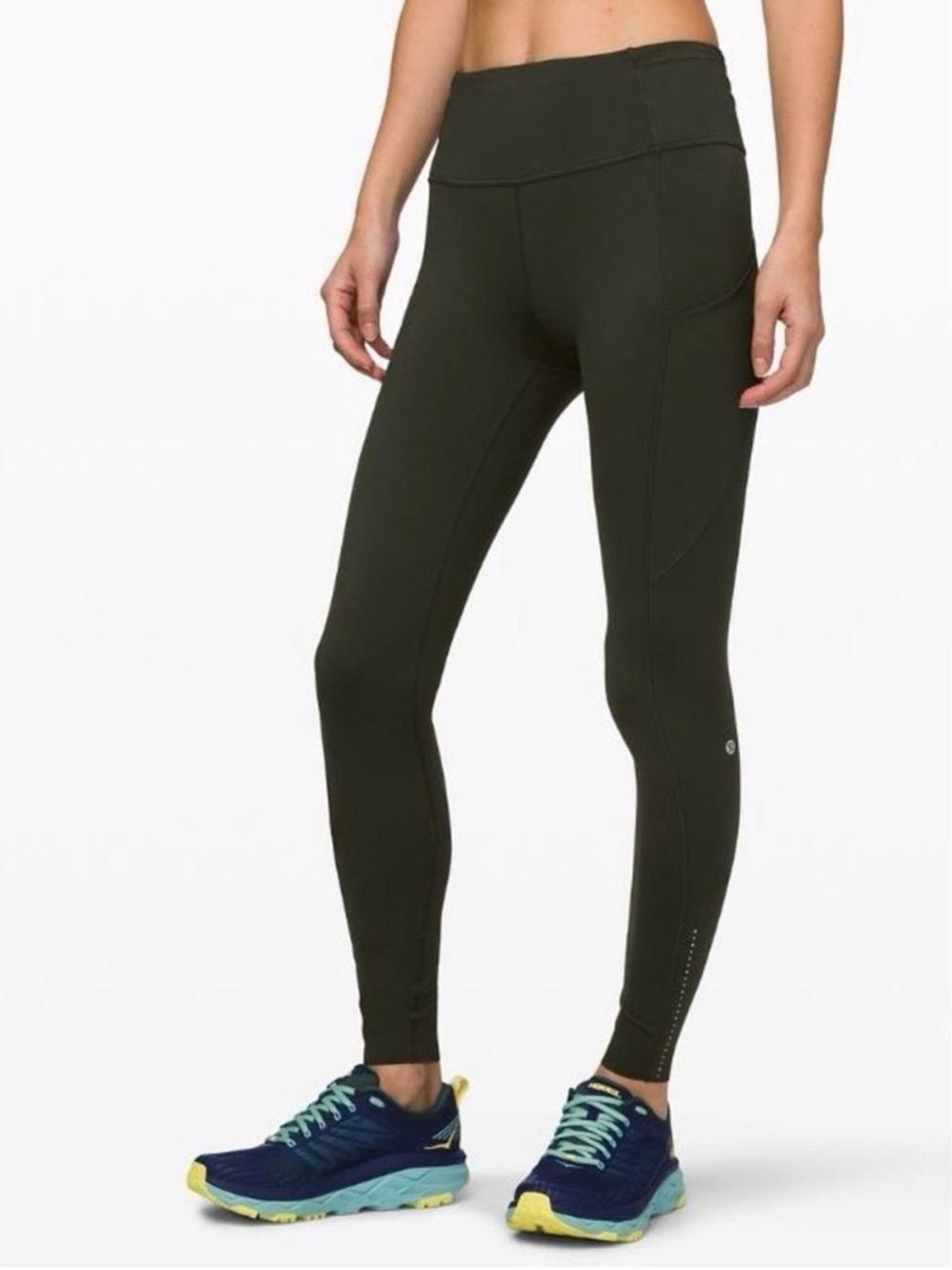 🍋Lululemon Fast & Free High Rise with Pockets 25" in Dark Olive Size 6 - Picture 5 of 5